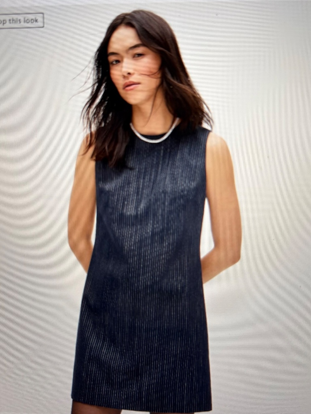 NWT J Crew Mini shift dress in pinstriped wool blend